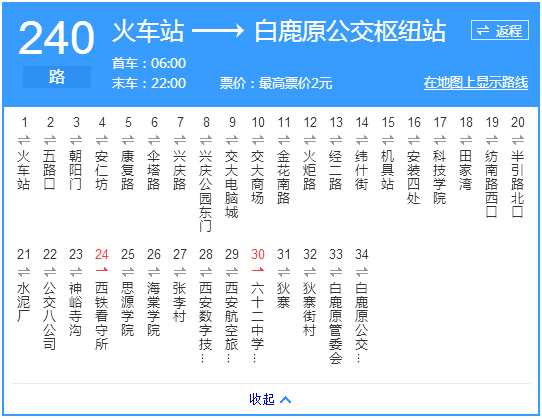 这3条公交线路都是去白鹿原的,有些途经地方是相同的,最远的是910路