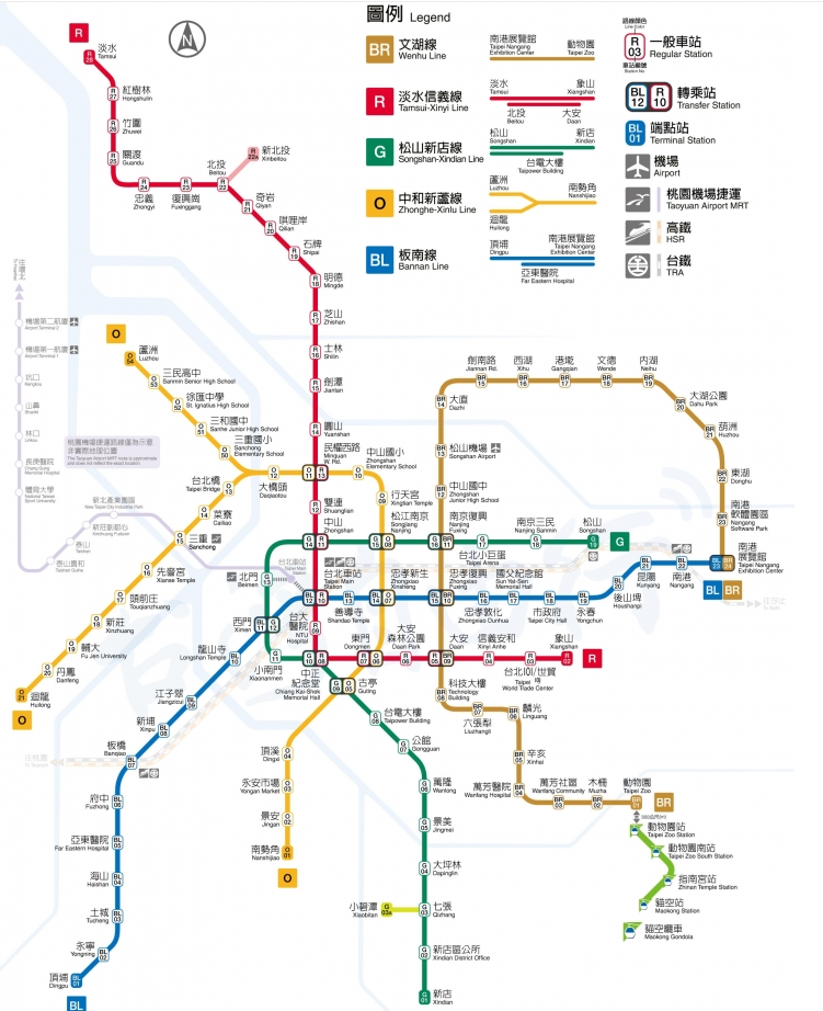 哪位有台北捷运的高清线路图?