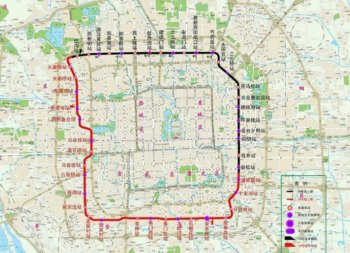 北京地铁10号线地图,北京地图10号线路图