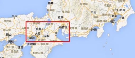 所谓:日本关西地区包括大阪府,京都府,兵库县,奈良县,和歌山县,滋贺县图片