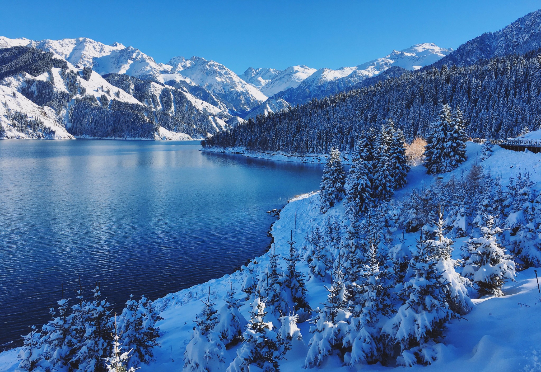 冬季可以去去天山天池吗 这个时节的新疆,基本就是看雪.