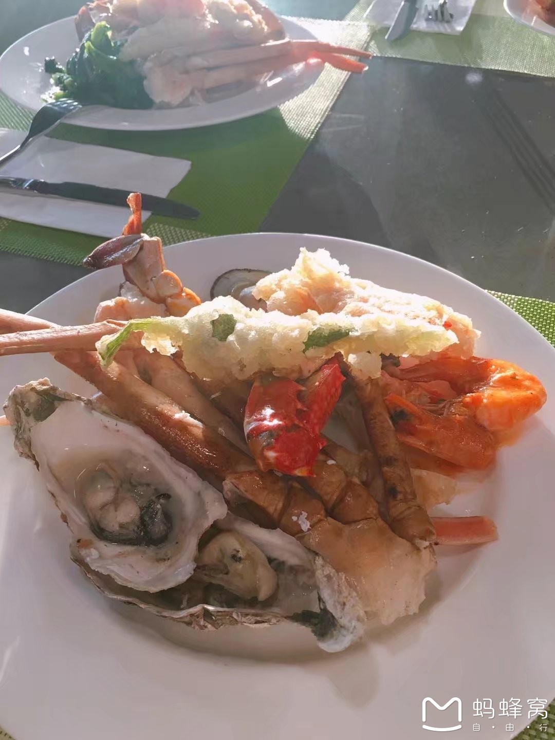 满满的一口蟹肉在嘴里,尝到了塞班岛海的味道~我愿意天天吃海鲜大餐